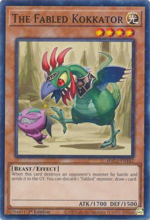 The Fabled Kokkator (Duel Terminal) [HAC1-EN142] Common - Yu-Gi-Oh! - Card Brawlers | Quebec | Canada |