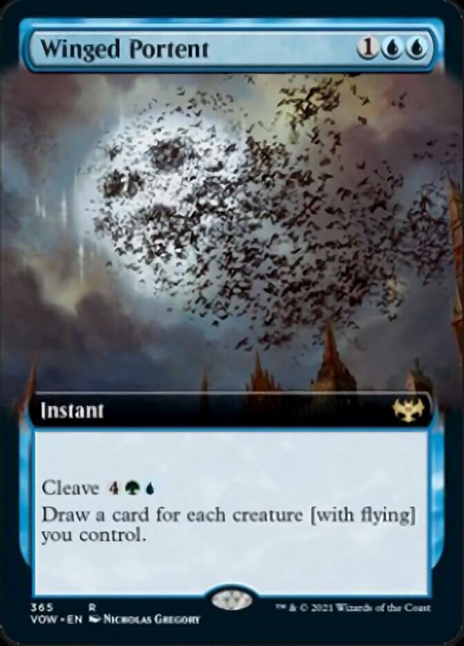 Winged Portent (Extended Art) [Innistrad: Crimson Vow] - Magic: The Gathering - Card Brawlers | Quebec | Canada |