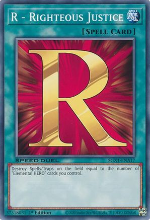 R - Righteous Justice [SGX1-ENA17] Common - Yu-Gi-Oh! - Card Brawlers | Quebec | Canada |
