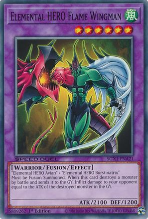 Elemental HERO Flame Wingman [SGX1-ENA21] Common - Yu-Gi-Oh! - Card Brawlers | Quebec | Canada |