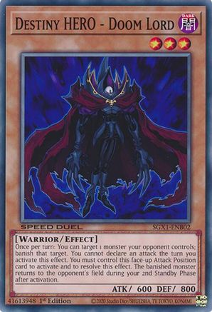 Destiny HERO - Doom Lord [SGX1-ENB02] Common - Yu-Gi-Oh! - Card Brawlers | Quebec | Canada |
