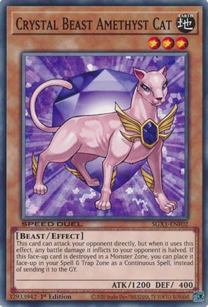 Crystal Beast Amethyst Cat [SGX1-ENF02] Common - Yu-Gi-Oh! - Card Brawlers | Quebec | Canada |