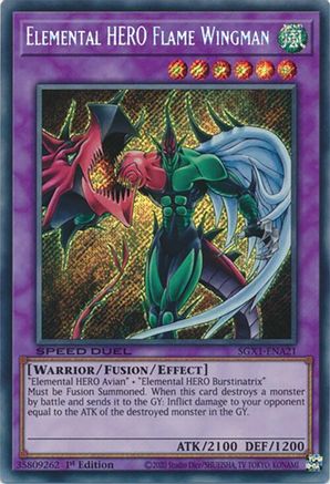 Elemental HERO Flame Wingman [SGX1-ENA21] Secret Rare - Yu-Gi-Oh! - Card Brawlers | Quebec | Canada |