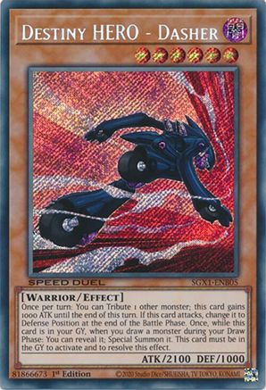 Destiny HERO - Dasher [SGX1-ENB05] Secret Rare - Yu-Gi-Oh! - Card Brawlers | Quebec | Canada |
