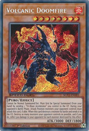 Volcanic Doomfire [SGX1-ENH01] Secret Rare - Yu-Gi-Oh! - Card Brawlers | Quebec | Canada |