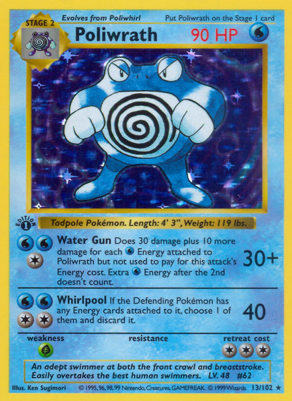 Poliwrath (13/102) (Shadowless) [Base Set 1st Edition] - Pokémon - Card Brawlers | Quebec | Canada |