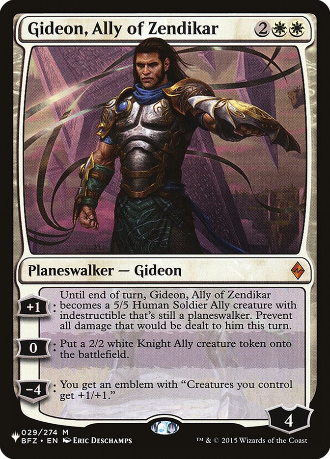 Gideon, Ally of Zendikar [The List] - Magic: The Gathering - Card Brawlers | Quebec | Canada |