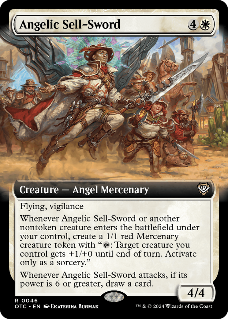 Angelic Sell-Sword (Extended Art) [Outlaws of Thunder Junction Commander] - Magic: The Gathering - Card Brawlers | Quebec | Canada |