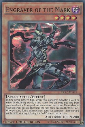 Engraver of the Mark [DOCS-ENSE3] Super Rare - Yu-Gi-Oh! - Card Brawlers | Quebec | Canada |