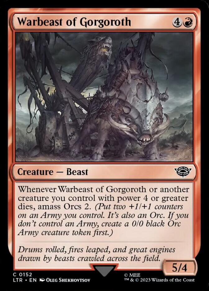 Warbeast of Gorgoroth [The Lord of the Rings: Tales of Middle-Earth] - Magic: The Gathering - Card Brawlers | Quebec | Canada |