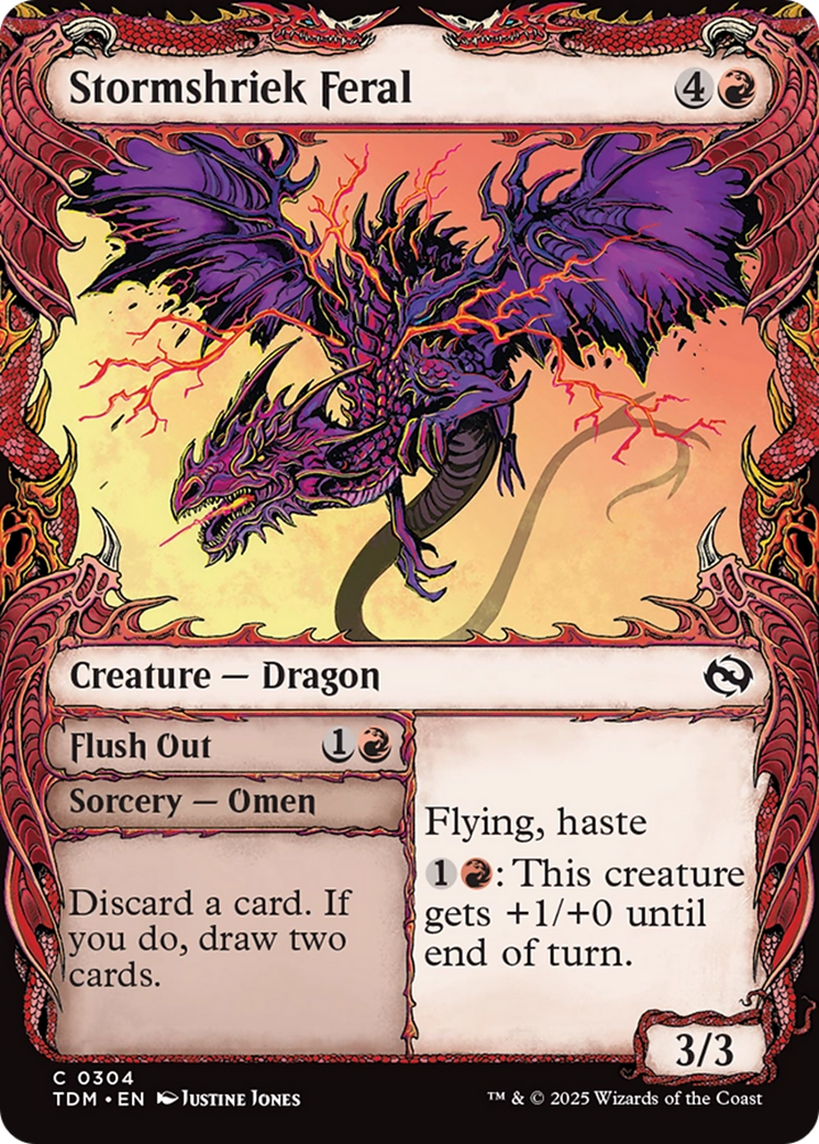 Stormshriek Feral (Showcase) [Tarkir: Dragonstorm] - Magic: The Gathering - Card Brawlers | Quebec | Canada |