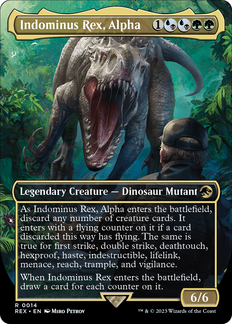 Indominus Rex, Alpha (Borderless) [Jurassic World Collection] - Magic: The Gathering - Card Brawlers | Quebec | Canada |