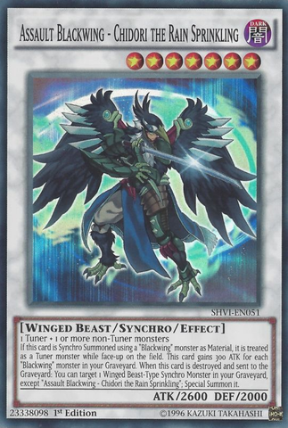 Assault Blackwing - Chidori the Rain Sprinkling [SHVI-EN051] Super Rare - Yu-Gi-Oh! - Card Brawlers | Quebec | Canada |