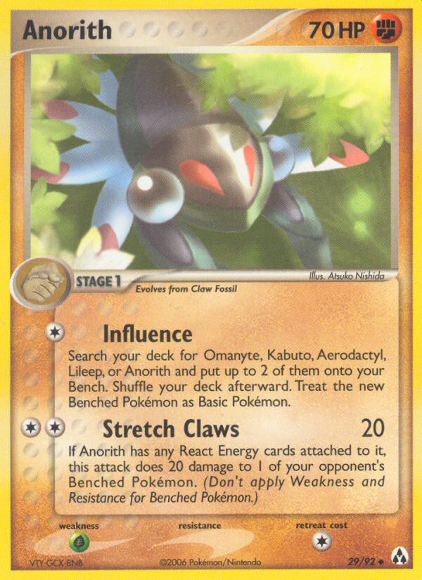 Anorith (29/92) [EX: Legend Maker] - Pokémon - Card Brawlers | Quebec | Canada |