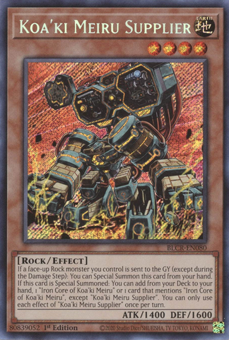 Koa'ki Meiru Supplier [BLCR-EN080] Secret Rare - Yu-Gi-Oh! - Card Brawlers | Quebec | Canada |