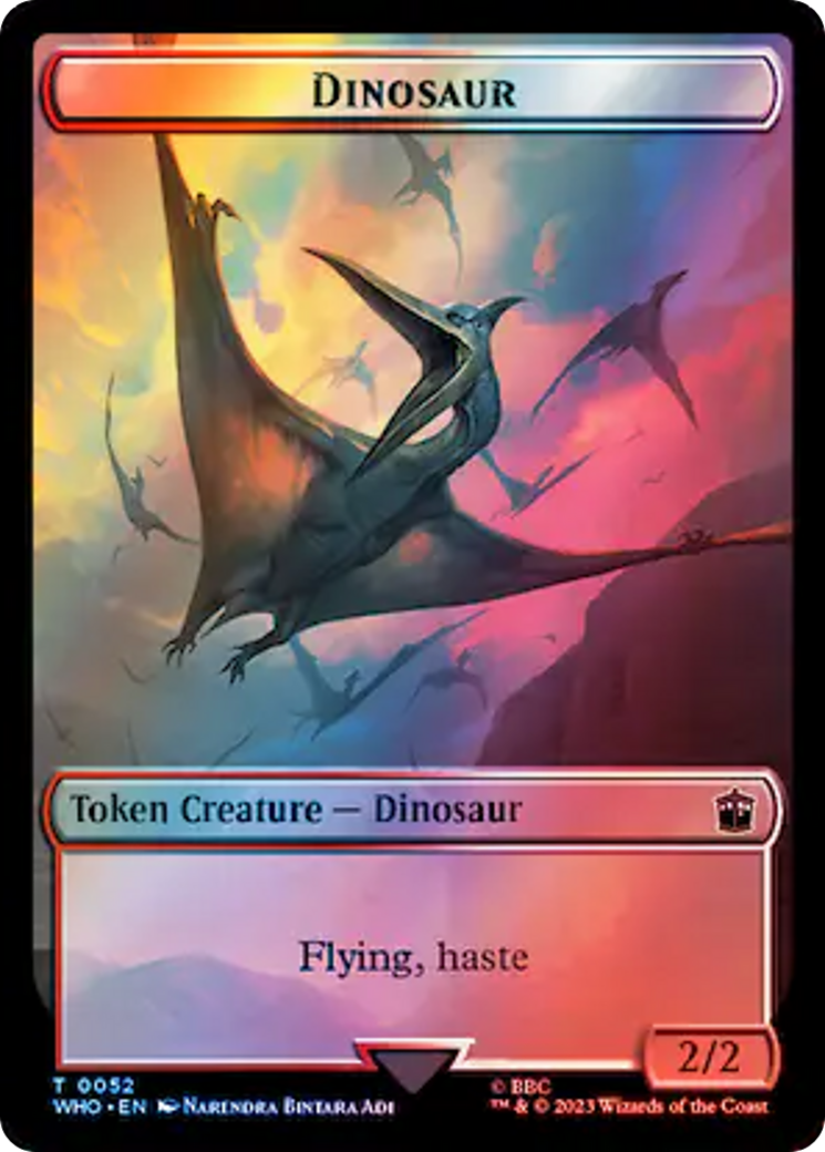 Alien // Dinosaur Double-Sided Token (Surge Foil) [Doctor Who Tokens] - Magic: The Gathering - Card Brawlers | Quebec | Canada |