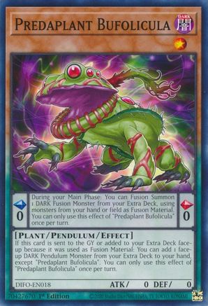 Predaplant Bufolicula [DIFO-EN018] Common - Yu-Gi-Oh! - Card Brawlers | Quebec | Canada |