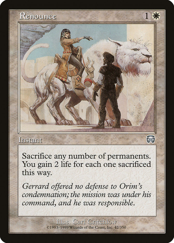 Renounce [Mercadian Masques] - Magic: The Gathering - Card Brawlers | Quebec | Canada |