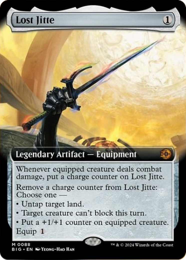 Lost Jitte (Extended Art) [Outlaws of Thunder Junction: The Big Score] - Magic: The Gathering - Card Brawlers | Quebec | Canada |