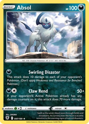 Absol (097/189) (Theme Deck Exclusive) [Sword & Shield: Astral Radiance] - Pokémon - Card Brawlers | Quebec | Canada |