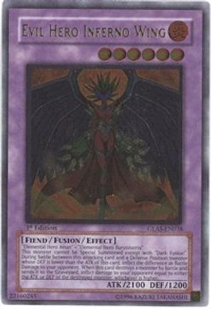 Evil Hero Inferno Wing [GLAS-EN038] Ultimate Rare - Yu-Gi-Oh! - Card Brawlers | Quebec | Canada |