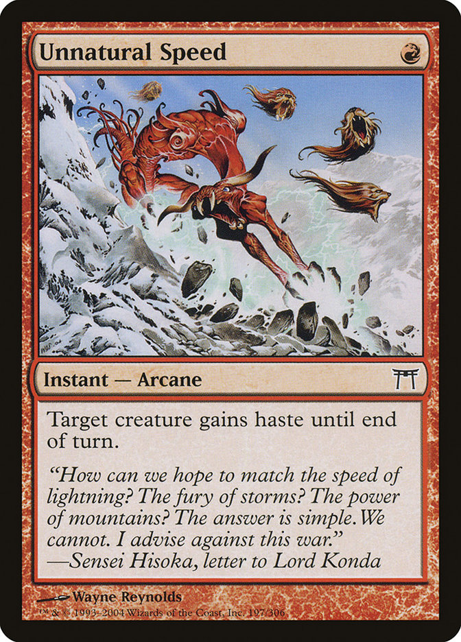 Unnatural Speed [Champions of Kamigawa] - Magic: The Gathering - Card Brawlers | Quebec | Canada |
