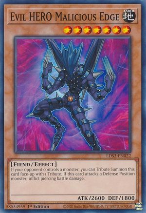 Evil HERO Malicious Edge [LDS3-EN022] Common - Yu-Gi-Oh! - Card Brawlers | Quebec | Canada |