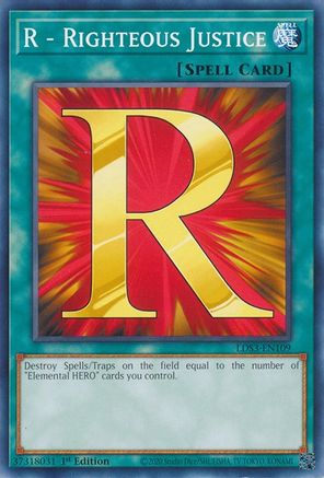 R - Righteous Justice [LDS3-EN109] Common - Yu-Gi-Oh! - Card Brawlers | Quebec | Canada |