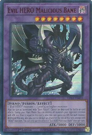 Evil HERO Malicious Bane (Rouge) [LDS3-EN033] Ultra Rare 