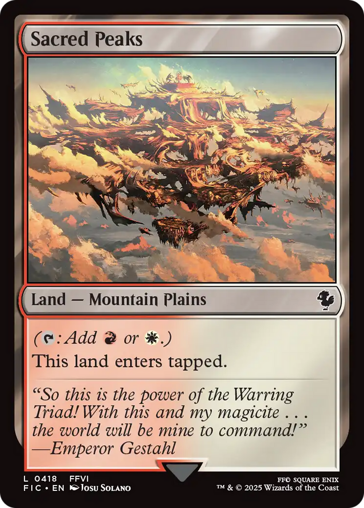 Sacred Peaks [FINAL FANTASY Commander] - Magic: The Gathering - Card Brawlers | Quebec | Canada |