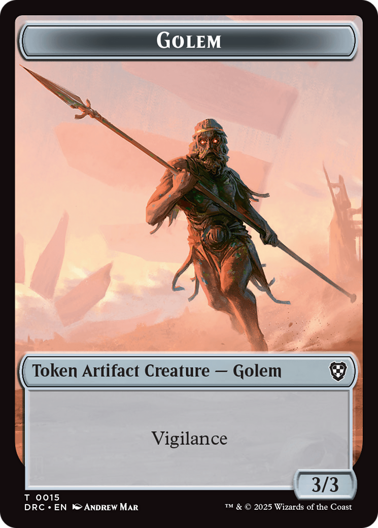 Golem (0014) // Golem (0015) Double-Sided Token [Aetherdrift Commander Tokens] - Magic: The Gathering - Card Brawlers | Quebec | Canada |