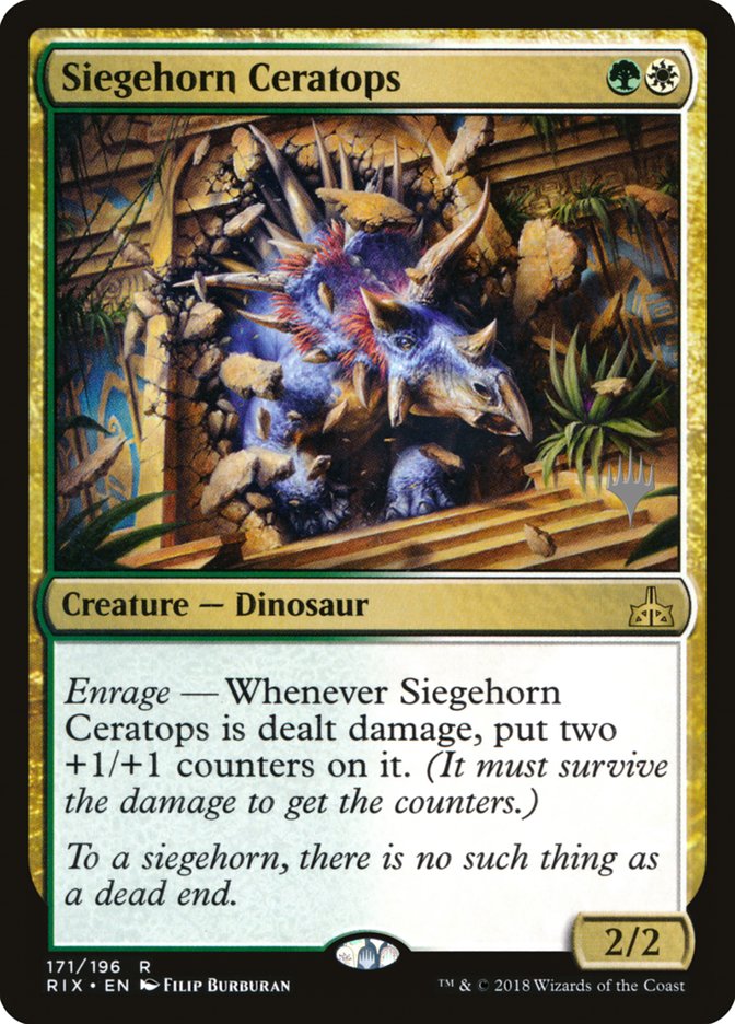Siegehorn Ceratops (Promo Pack) [Rivals of Ixalan Promos] - Magic: The Gathering - Card Brawlers | Quebec | Canada |