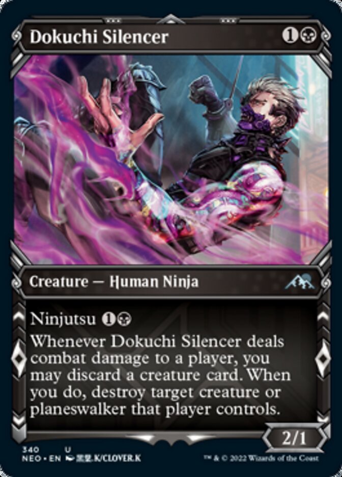 Dokuchi Silencer (Showcase Ninja) [Kamigawa: Neon Dynasty] - Magic: The Gathering - Card Brawlers | Quebec | Canada |