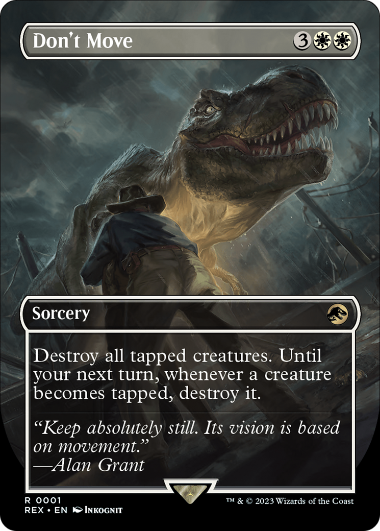 Don't Move (Borderless) [Jurassic World Collection] - Magic: The Gathering - Card Brawlers | Quebec | Canada |