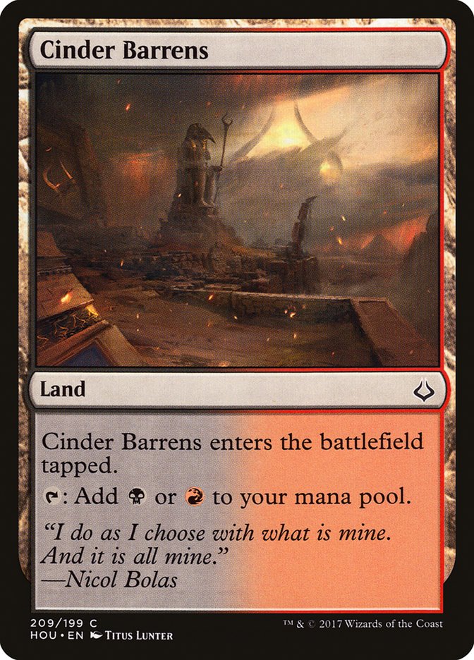 Cinder Barrens [Hour of Devastation] - Magic: The Gathering - Card Brawlers | Quebec | Canada |