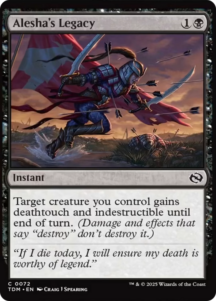 Alesha's Legacy [Tarkir: Dragonstorm] - Magic: The Gathering - Card Brawlers | Quebec | Canada |