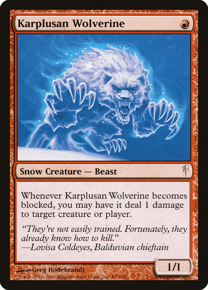 Karplusan Wolverine [Coldsnap] - Magic: The Gathering - Card Brawlers | Quebec | Canada |