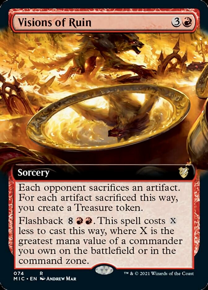 Visions of Ruin (Extended Art) [Innistrad: Midnight Hunt Commander] - Magic: The Gathering - Card Brawlers | Quebec | Canada |