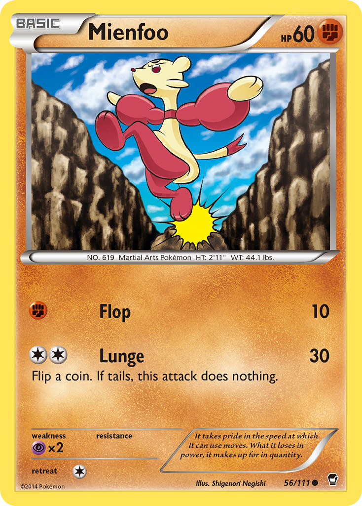 Mienfoo (56/111) [XY: Furious Fists] - Pokémon - Card Brawlers | Quebec | Canada |