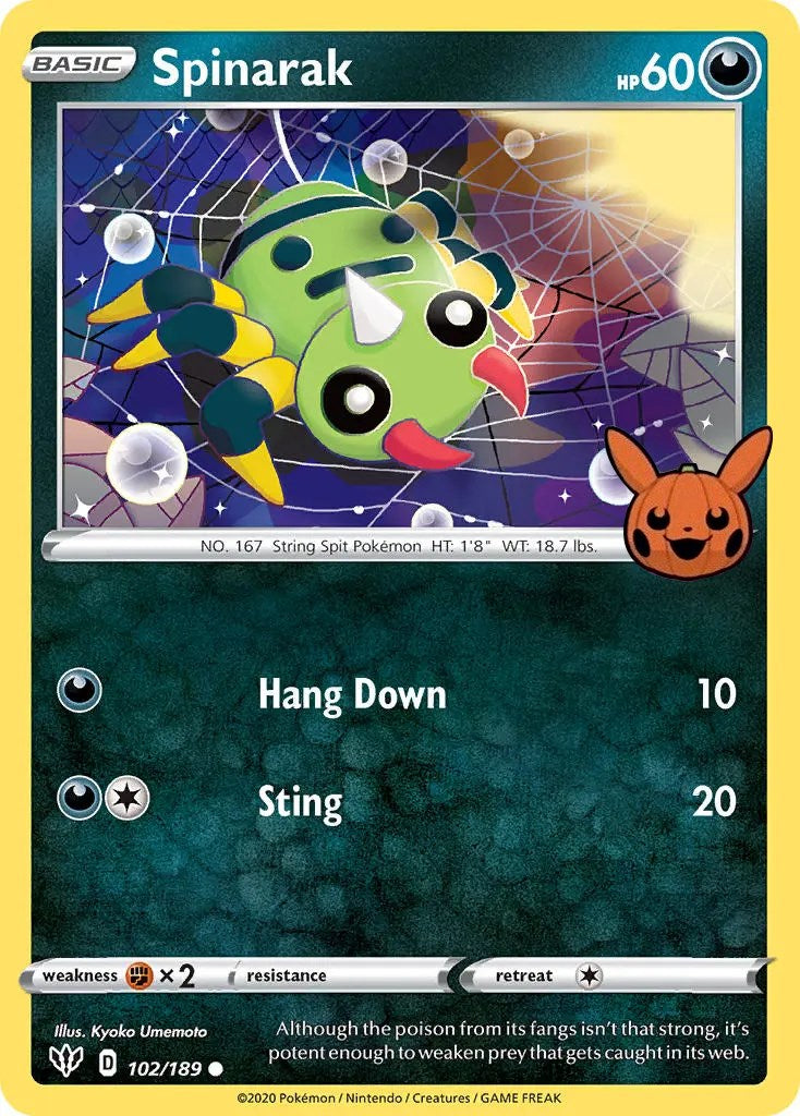 Spinarak (102/189) [Trick or Trade] - Pokémon - Card Brawlers | Quebec | Canada |