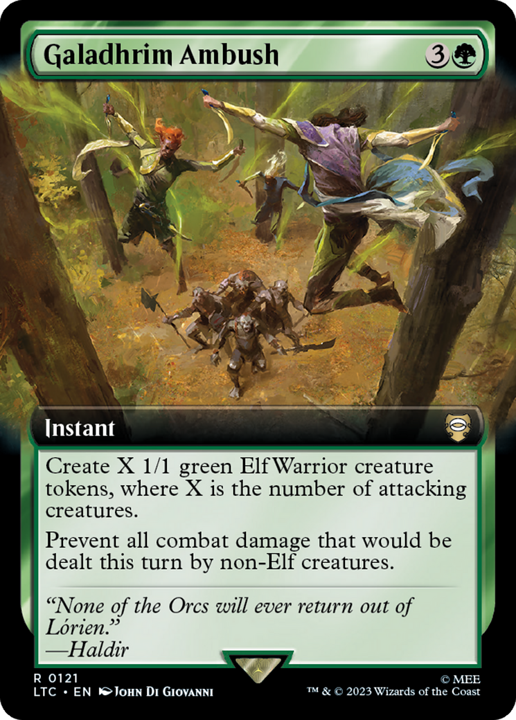 Galadhrim Ambush (Extended Art) [The Lord of the Rings: Tales of Middle-Earth Commander] - Magic: The Gathering - Card Brawlers | Quebec | Canada |