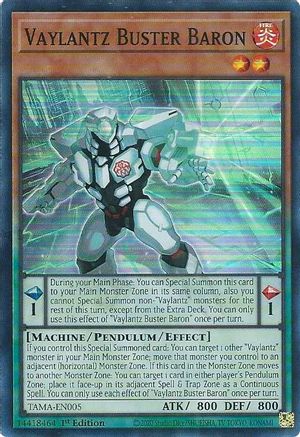 Vaylantz Buster Baron [TAMA-EN005] Super Rare - Yu-Gi-Oh! - Card Brawlers | Quebec | Canada |