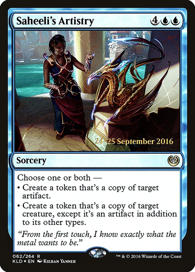 Saheeli's Artistry [Kaladesh Prerelease Promos] - Magic: The Gathering - Card Brawlers | Quebec | Canada |