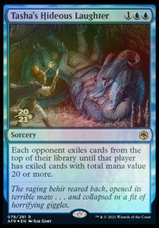 Tasha's Hideous Laughter [Dungeons & Dragons: Adventures in the Forgotten Realms Prerelease Promos] - Magic: The Gathering - Card Brawlers | Quebec | Canada |