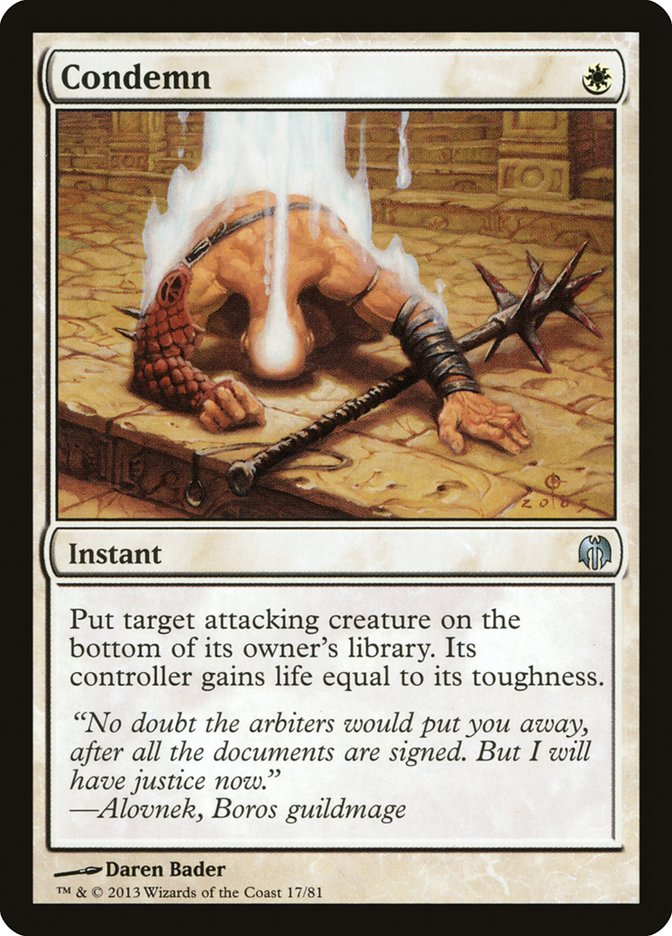 Condemn [Duel Decks: Heroes vs. Monsters] - Magic: The Gathering - Card Brawlers | Quebec | Canada |