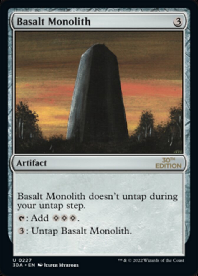 Basalt Monolith [30th Anniversary Edition] - Magic: The Gathering - Card Brawlers | Quebec | Canada |