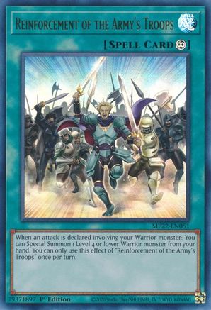 Reinforcement of the Armys Troops [MP22-EN051] Ultra Rare - Yu-Gi-Oh! - Card Brawlers | Quebec | Canada |
