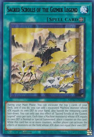 Sacred Scrolls of the Gizmek Legend [MP22-EN160] Rare - Yu-Gi-Oh! - Card Brawlers | Quebec | Canada |