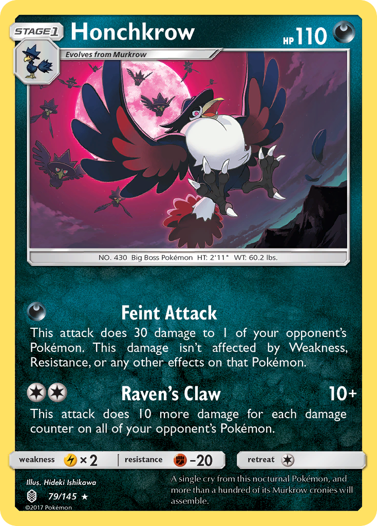 Honchkrow (79/145) [Sun & Moon: Guardians Rising] - Pokémon - Card Brawlers | Quebec | Canada |
