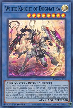 White Knight of Dogmatika [MP22-EN075] Super Rare - Yu-Gi-Oh! - Card Brawlers | Quebec | Canada |